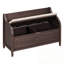 Banc de rangement multifonctionnel en bois pour hall d'entrée avec charnière de sécurité-744964125