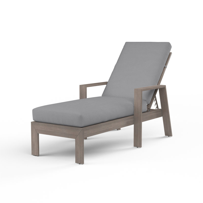 Chaise longue avec coussin Laguna, Toile granite Sunbrella®