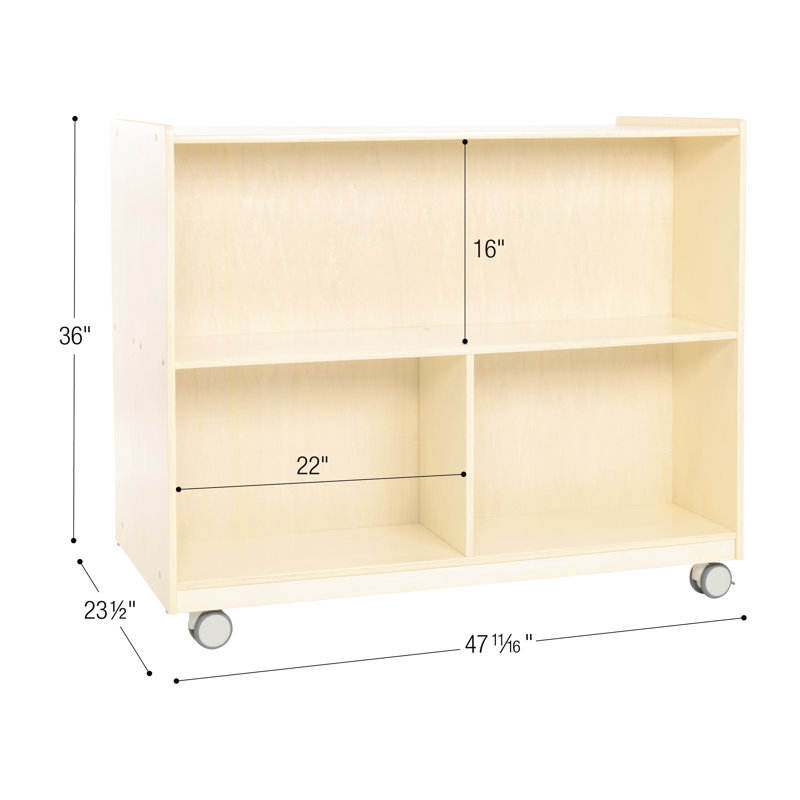 Rangement mobile à double face H 36 po - assemblé, Oui