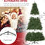 Sapin de Noël complet de 7 pi, 700 blanc chaud, 2154 branches, arbre de pratique facile à assembler et à démonter avec lumières DEL, sapin, base pour stabilité