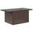  Garden Table Brown PE Rattan, Powder-Coated Steel, Tempered Glass-1535445329