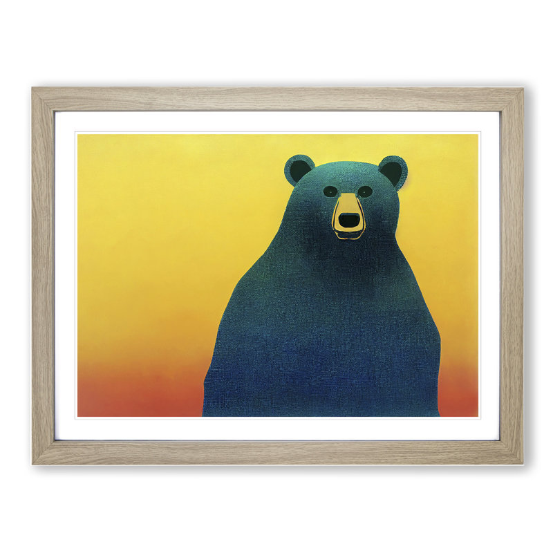 Great Bear - Single Picture Frame Painting, 46cm H x 64cm W x 2cm D, Oak
