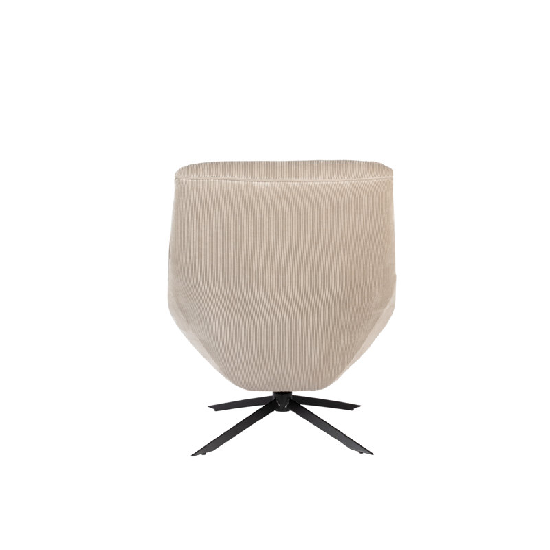 Vince Swivel Lounge Chair, Beige 100% Polyester