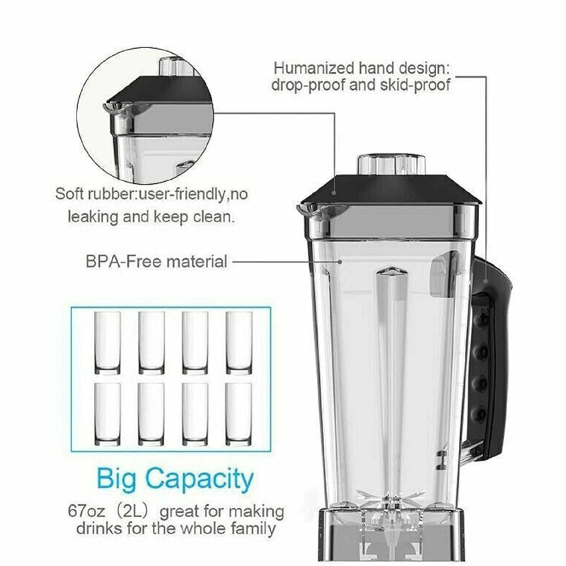 Black 64-oz Single Serve Variable Speed Countertop Blender