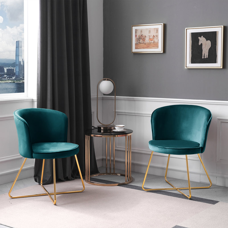Fauteuil demi-tonneau 19,7 po, Velours Atrovirens