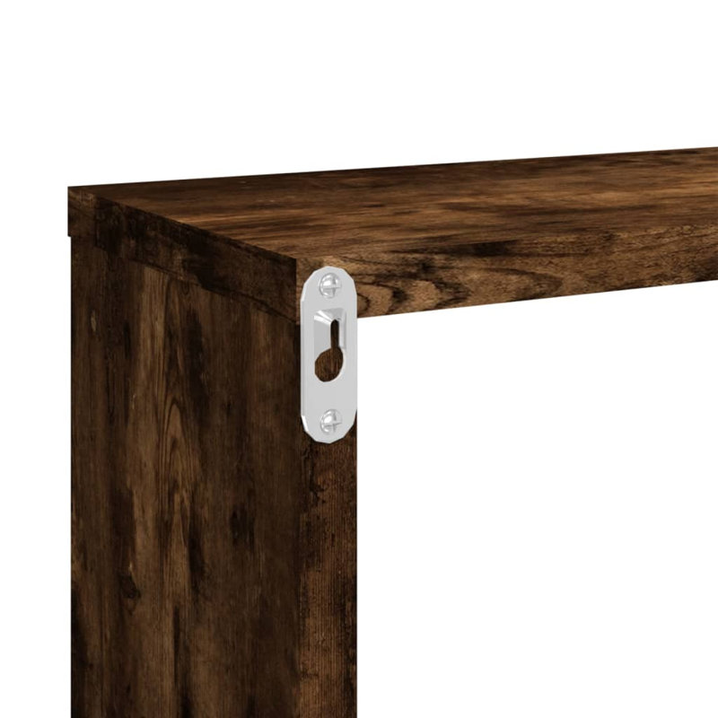 Stodola 2 Piece Cube Shelf, Smoked Oak