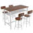 Bar Table And Chairs Set For 4, 5 Piece Counter Height High Breakfast Table Chairs Set Of 4 For Dining Room, Kitchen, Bar, Apartment-165639298