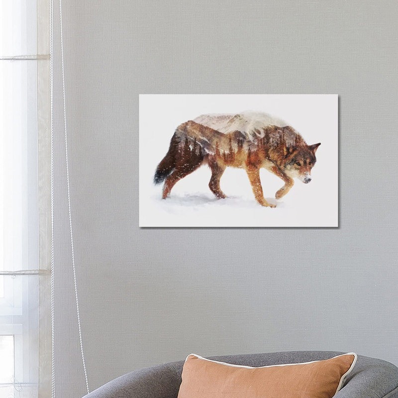 Arctic Grizzly Bear by Andreas Lie - Print on Canvas, 66.04 cm H x 45.72 cm W x 1.91 cm D, No Frame