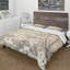 Brown on Grey Blossoms - Ensemble de housse de couette traditionnel - Microfibre de polyester-38757987