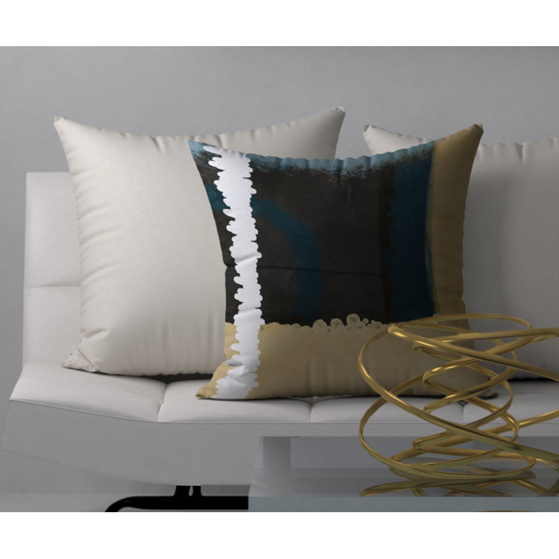 Housse de coussin carrée de couleur inestimable et insert, 18 po x 18 po