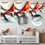 Fractal Red and White Cubist Fight III - Abstract Cubism, impression murale sur métal-1866635497