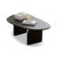 Table basse noire en bois massif