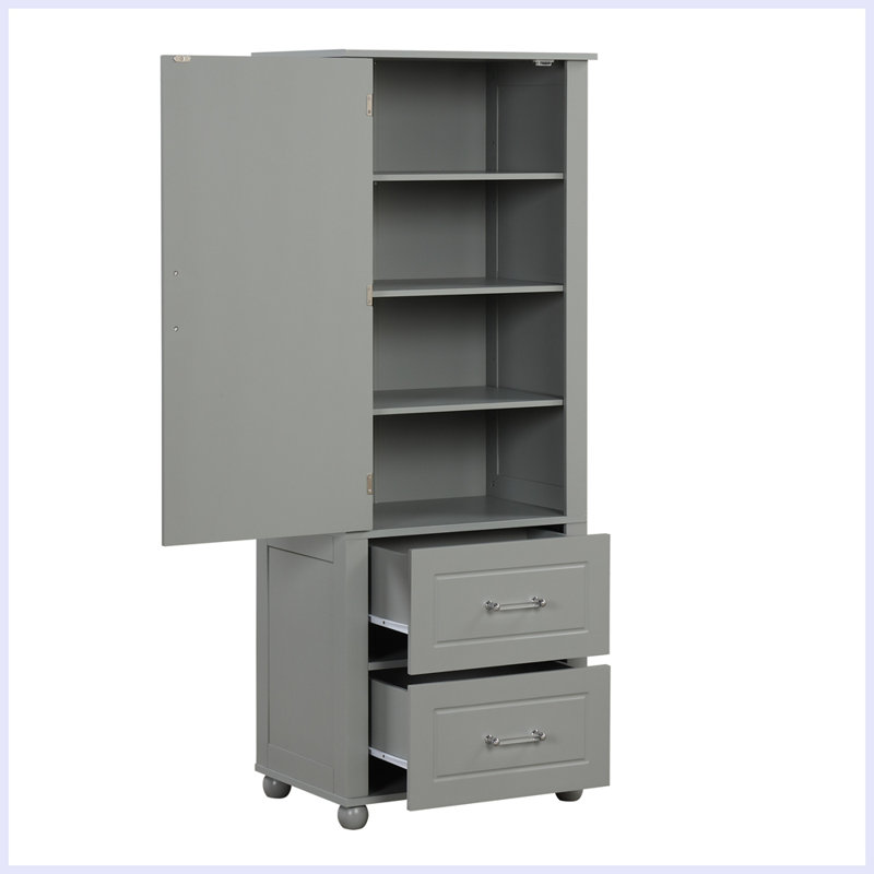 Azaan Freestanding Bathroom Cabinet, Gray