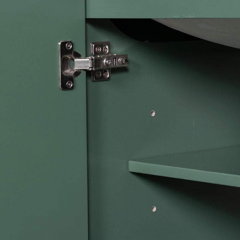 Ensemble de meuble-lavabo simple 36 po avec comptoir en céramique Tylerr, Vert