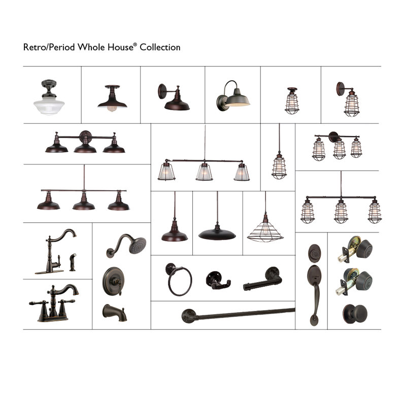 Handleset with Single Cylinder Deadbolt and Door Knob and Rosette, Oil Rubbed Bronze