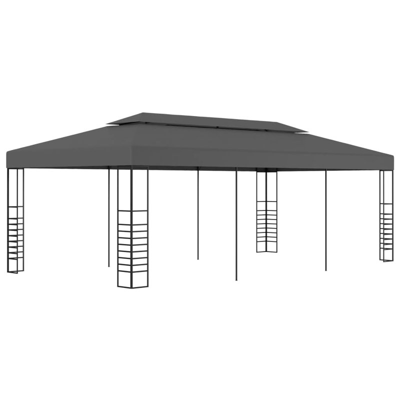 Garo 3m x 6m Steel Patio Gazebo, Anthracite