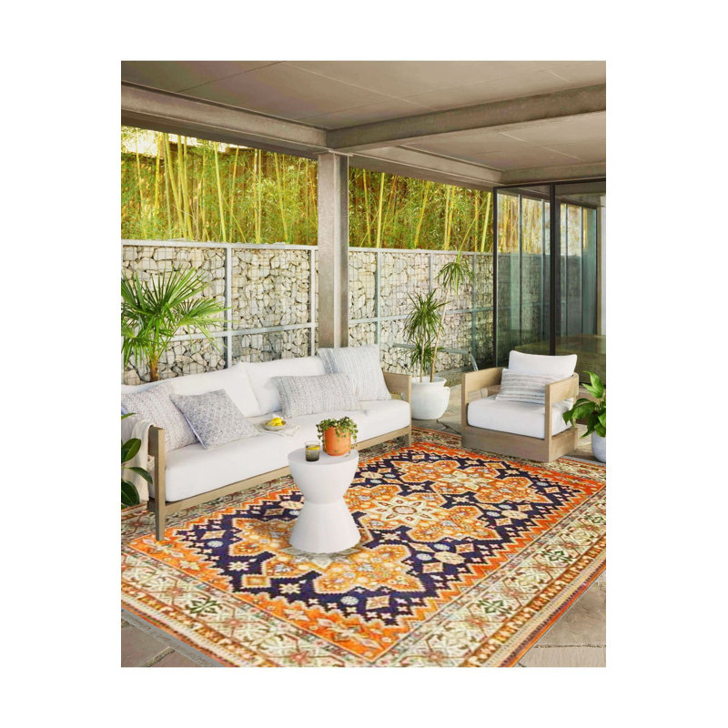 Tapis décoratif tissé à la machine beige, Rectangle 2 pi 6 po x 4 pi 11 po
