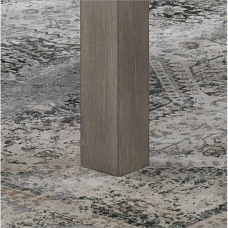 Tabitha 66"W Rectangular White Faux Marble Top Dining Table in Light Oak Finish