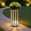 Ensemble de 2 lampes sur pied à DEL à énergie solaire pour jardin, hôtel et cour arrière-89897366