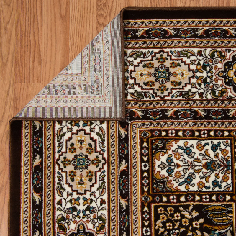 Tapis brun/beige mecca Ravenstein, 7 pi 10 po x 10 pi 6 po