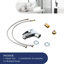 Denbigh Tap for Lavatory, Polished Chrome Mono Basin Mixer  Bathroom Tap with waste