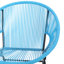 Élégante chaise bleue et stable en fer robuste pour une utilisation extérieure