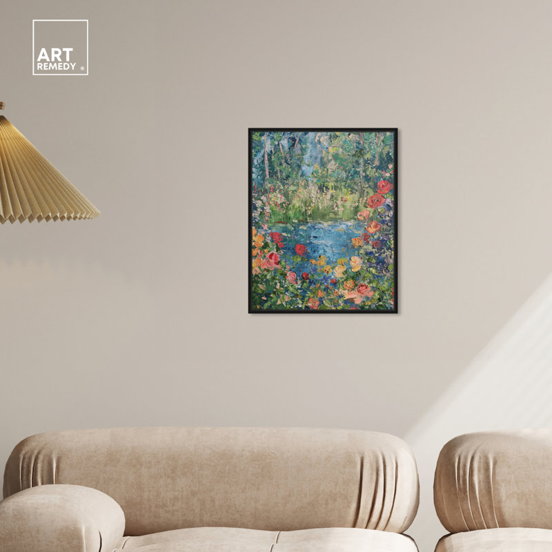 Art Remedy Serene Escape, impressionisme 57449, Cadre noir, H 21 po x l 17 po