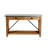 Crockett Industrial Rustic Solid Wood Frame Rectangular Console Media Table With Storage-724664890