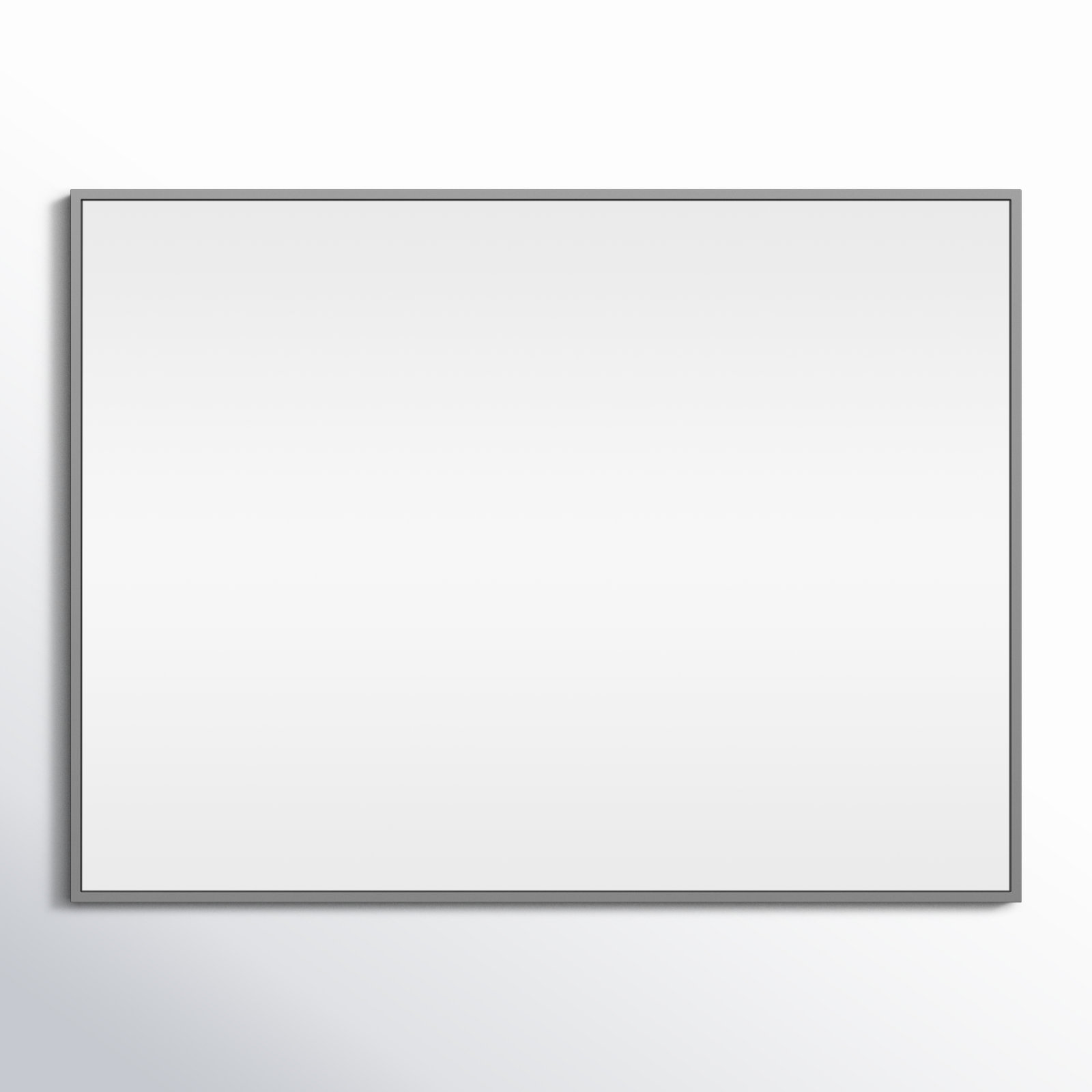 Sabine Metal Rectangle Wall Mirror, 36" x 27", Gray