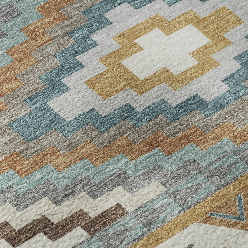 Tapis de qualité supérieure lavable à la machine Villers Lodge, Doré, 8 pi x 10 pi