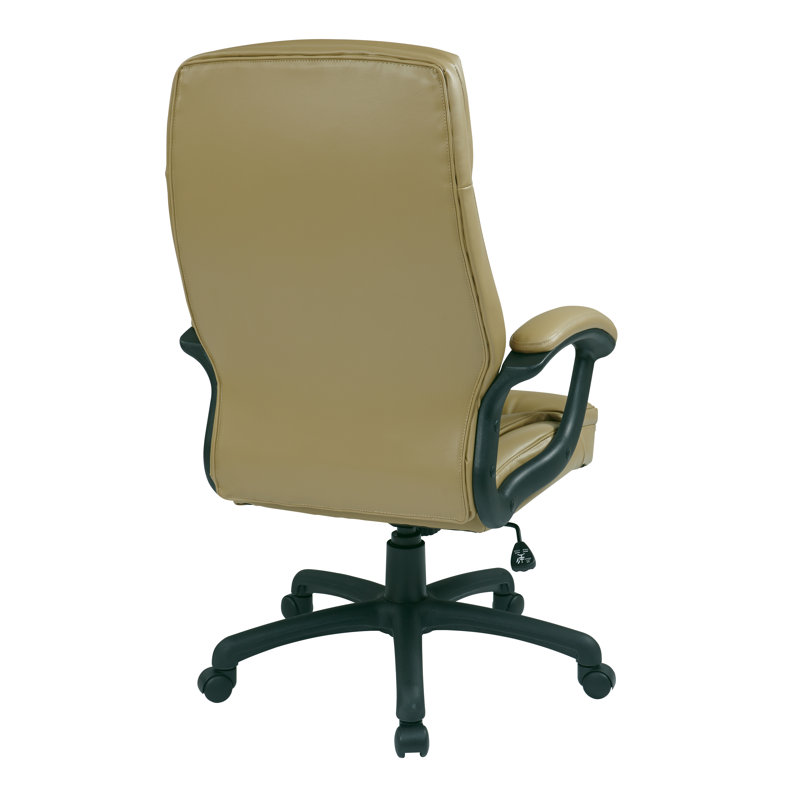 Fauteuil de direction Hathaway, Monochrome, Simili cuir brun clair