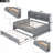 Wooden Captain Daybed Bed with Built-in Bookshelves-490314528-490314531