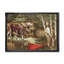 «The Moose And The Man With The Red Canoe», reproduction sur toile-50685405-50685398