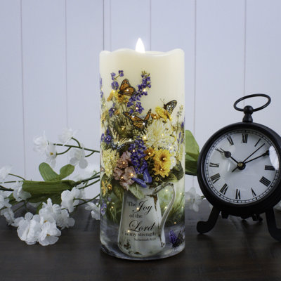 Butterflies Fiber Optic Candle