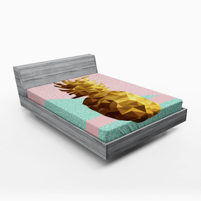 Microfiber Geometric Fitted Sheet, Full Fitted Sheet