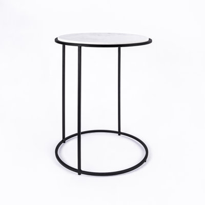 Nikelle Marble Top End Table