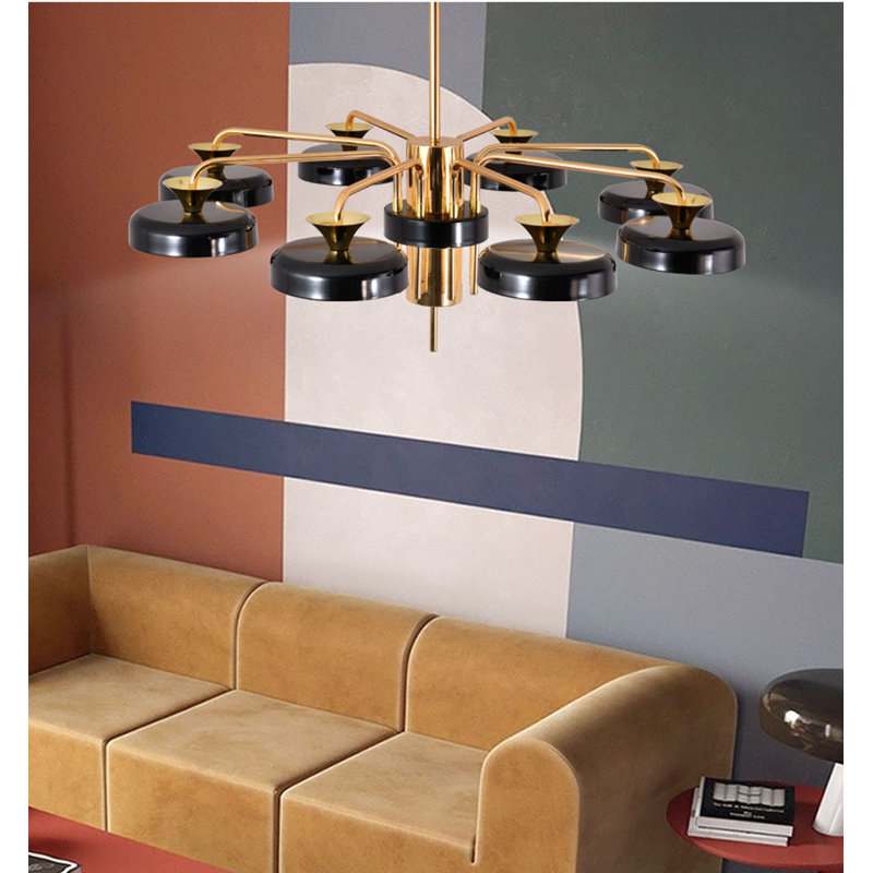 SandpiperCove 8 - Light Unique/Statement LED Chandelier, Black
