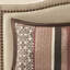 Literie réversible 5 pièces Red King - élégante feuille géométrique et médaillon, 100% avec revers de couleur unie, comprend 1 couvre-lit, 2 taies décoratives, coussins décoratifs, facile à entretenir-124253590