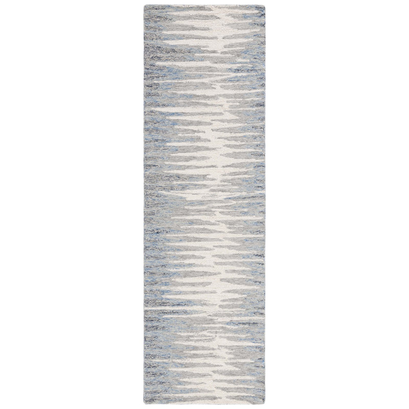Urja Abstract Hand Tufted Wool Abstract Rug, Runner 2'3" x 8'