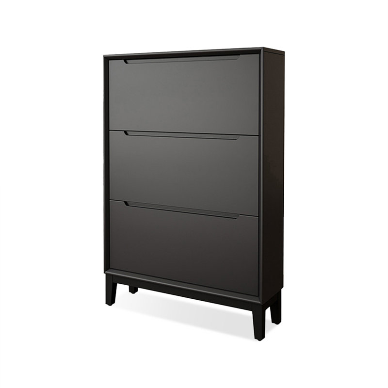 Black Solid wood Shoe Storage