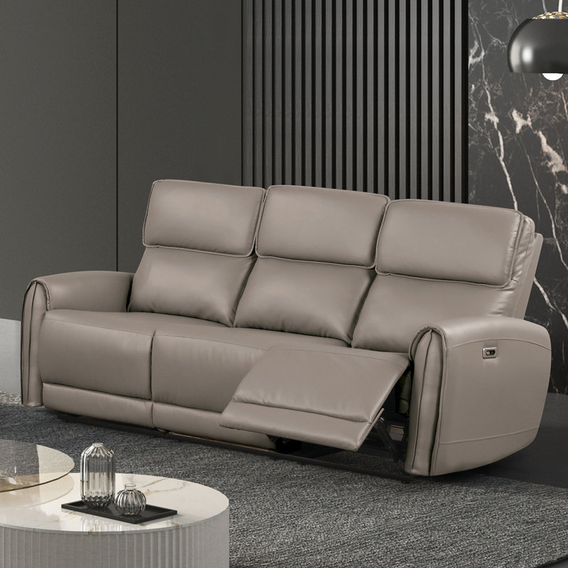 Canapé contemporain 81 po, brun clair, Marron clair