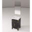 Meuble-lavabo simple avec miroir de 45,7 cm (18 po), comptoir en chêne noir de 50,8 cm (20 po) de largeur, système de fermeture amortie et espace de rangement.