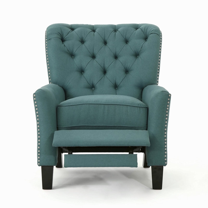 Fauteuil inclinable moderne en tissu, Sarcelle