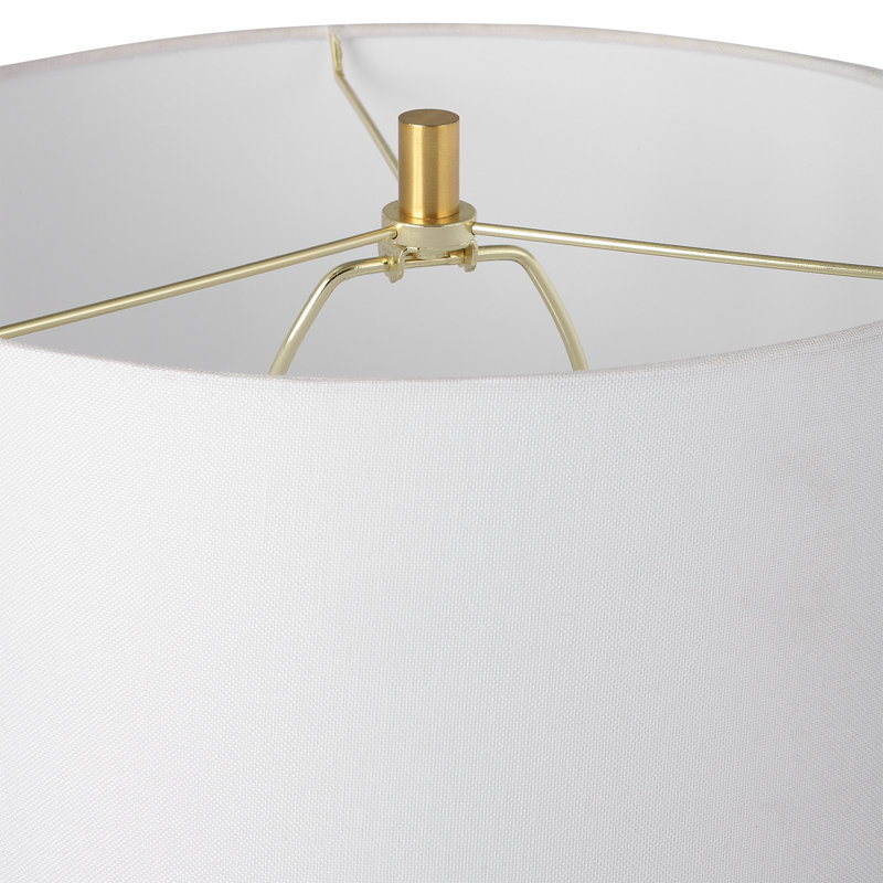 LAMPE DE TABLE Clyve, Blanc / Doré