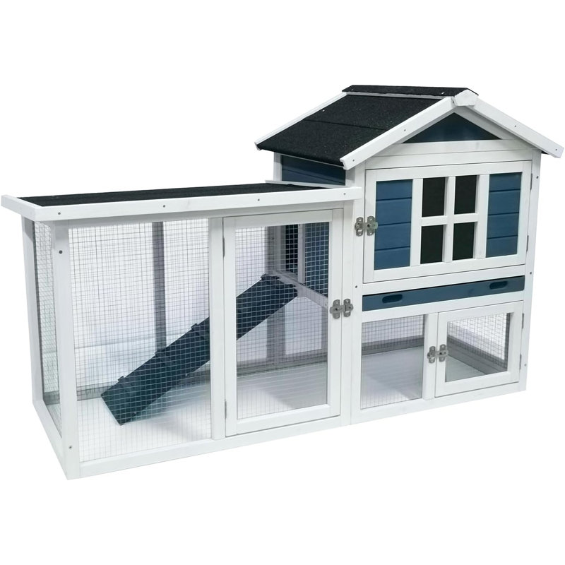 Cage pour petits animaux Gabrial, Gris / bleu / blanc