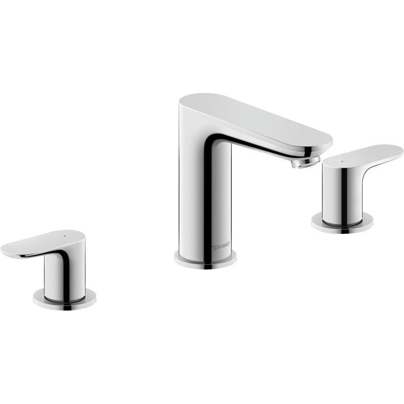No.1 Widespread 2 Handle 5-1/8 Tall Bathroom Sink Faucet (with drain assembly) - Chrome