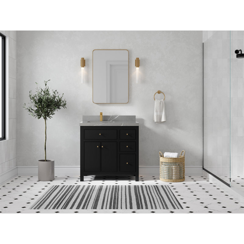 Sonoma 36 " W Freestanding Standard Free Standing 1 Single Vanity Bathroom Vanity With Quartz Top