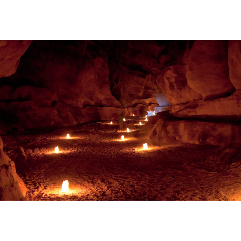 The Siq In Petra - Wrapped Canvas Print, 81cm H x 122cm W x 3.8cm D