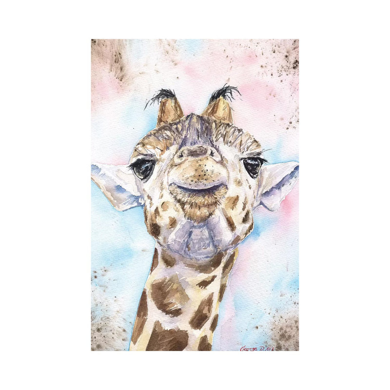 Giraffe II by George Dyachenko - Wrapped Canvas Print, 20.32 cm H x 30.48 cm W