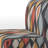 Retro AbstractáLeaves II - Velvet Upholstered Contemporary Slipper Chair, Geometric Abstract Accent Chair